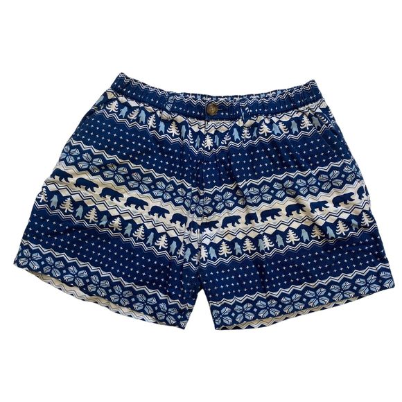 CHUBBIES men's size XL 5.5" inseam polar bears snow flake holiday weekend shorts - Picture 1 of 11